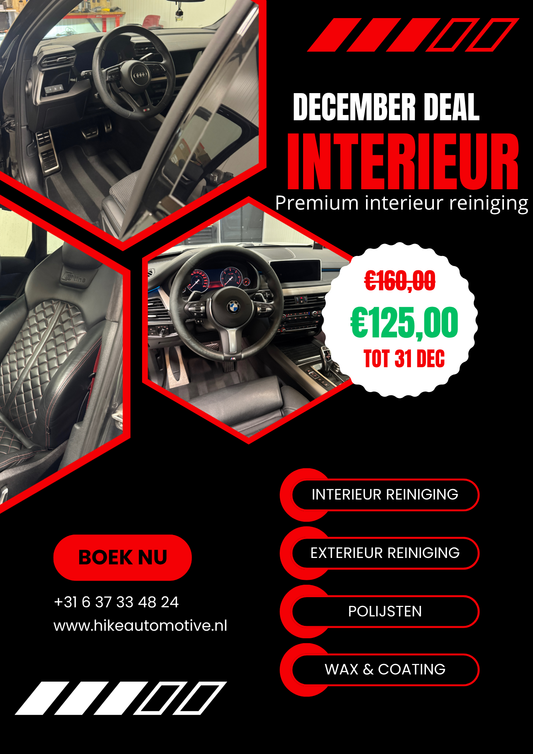 Premium Interieur Reiniging Cadeaubon – Feestdagenactie